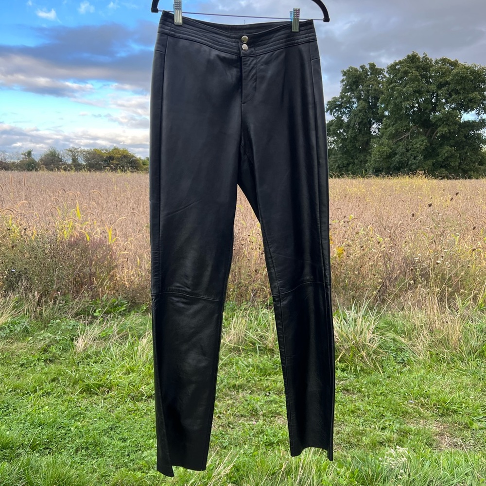 Black leather pants